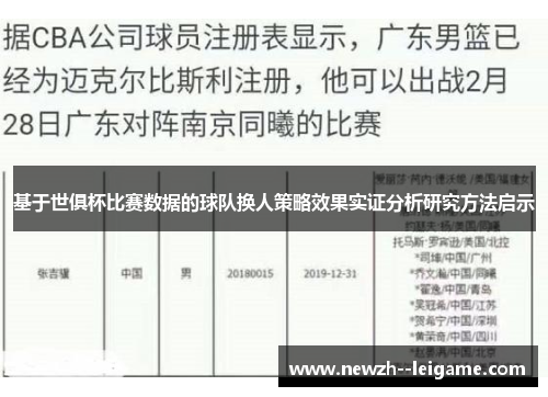 基于世俱杯比赛数据的球队换人策略效果实证分析研究方法启示 基于世俱杯比赛数据的球队换人策略效果实证分析研究方法启示